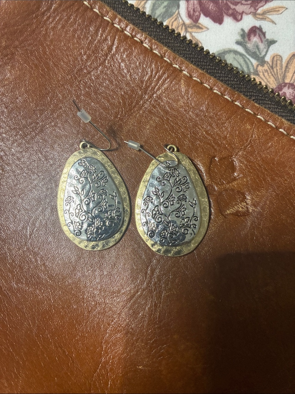 Ruby Rd. Two-Tone Filigree Teardrop Earrings - Gold & Silver